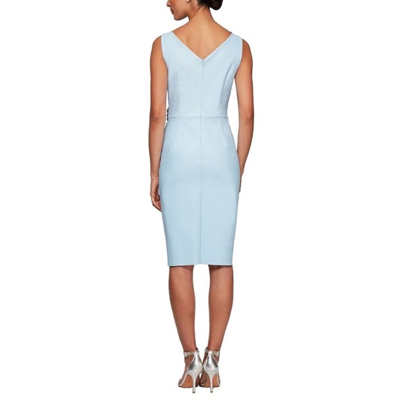 NWT Alex Evening Side Ruched Slimming Cocktail Dress Size 6 - Picture 2 of 13